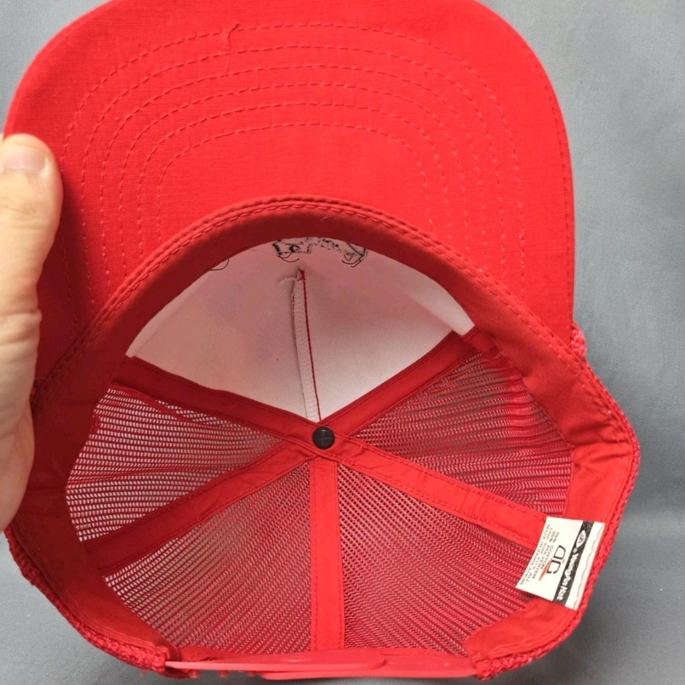 Vintage Red DewEze All Terrain Mower Truckers Cap Mesh Snapback Hat - Picture 7 of 8